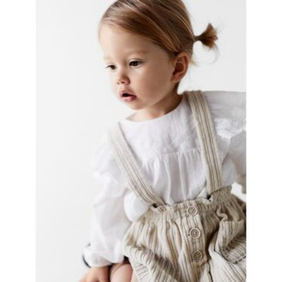 Zara Other - Zara Cream Wide Wale Corduroy Skirt